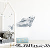 Watercolor Beluga Whale 3 Wall Decal Removable Sea Animal Fabric Vinyl Wall Sticker