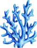Watercolor Blue Coral Wall Decal Coral Reef Sea Life Marine Deep Sea Ocean Wall Sticker | DecalBaby