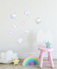 Load image into Gallery viewer, Watercolor Rainbow Bubbles Wall Decal Set Bubbles Wall Stickers Wall Art Nursery Decor Removable Fabric Vinyl Wall Stickers SIZE SMALL | DecalBaby