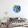 Load image into Gallery viewer, Planet Earth #2 Wall Decal Removable Watercolor Solar System Planets Space Fabric Vinyl Wall Sticker Boys Nursery | DecalBaby