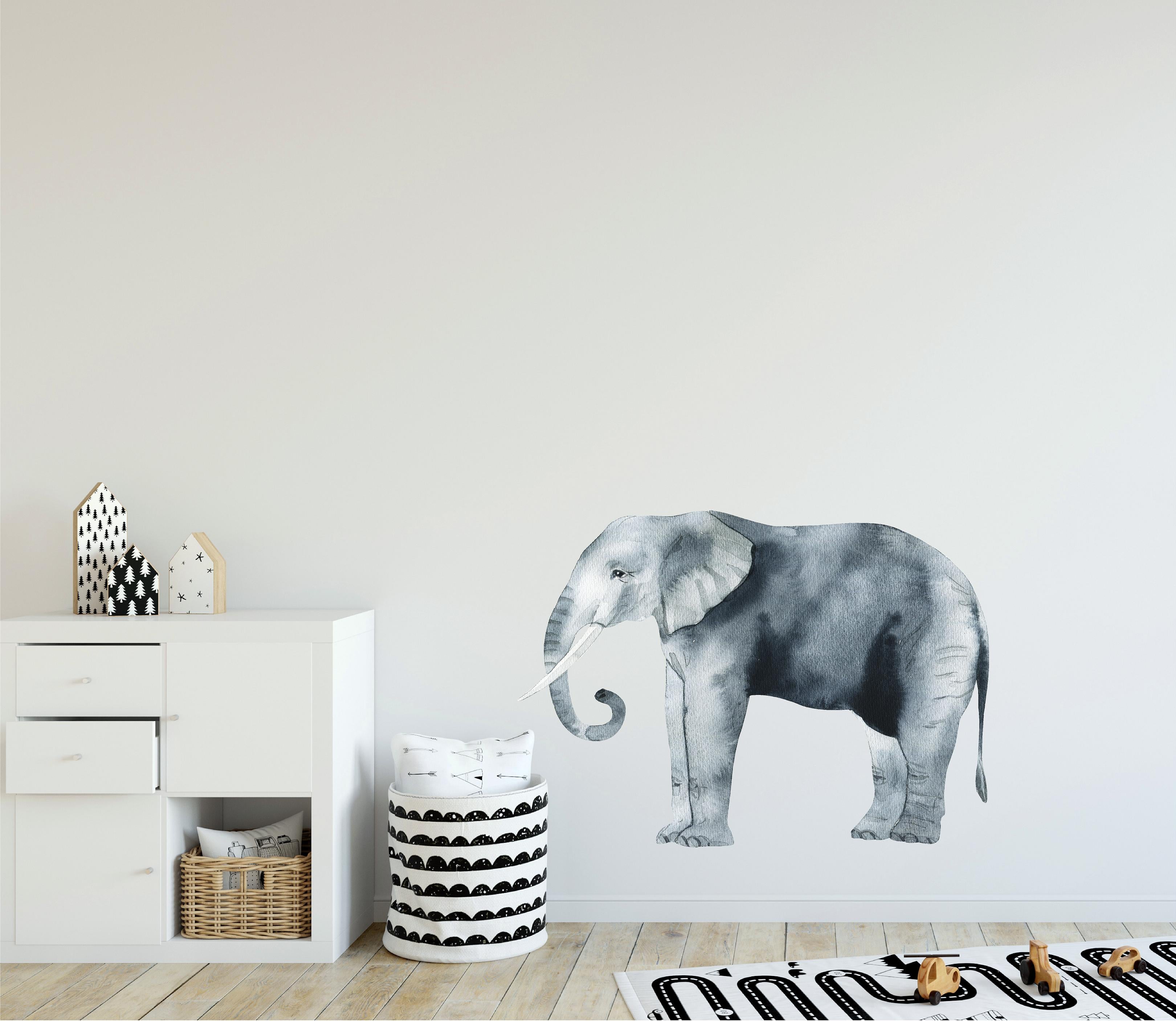 Elephant Wall Decal African Safari Animal Removable Fabric Wall Sticker | DecalBaby