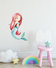 Load image into Gallery viewer, Watercolor Mermaid Wall Decal Fabric Wall Sticker | DecalBaby