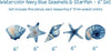 Navy Blue Seashells & Starfish Wall Decal Ocean Sea Life Removable Fabric Wall Sticker | DecalBaby