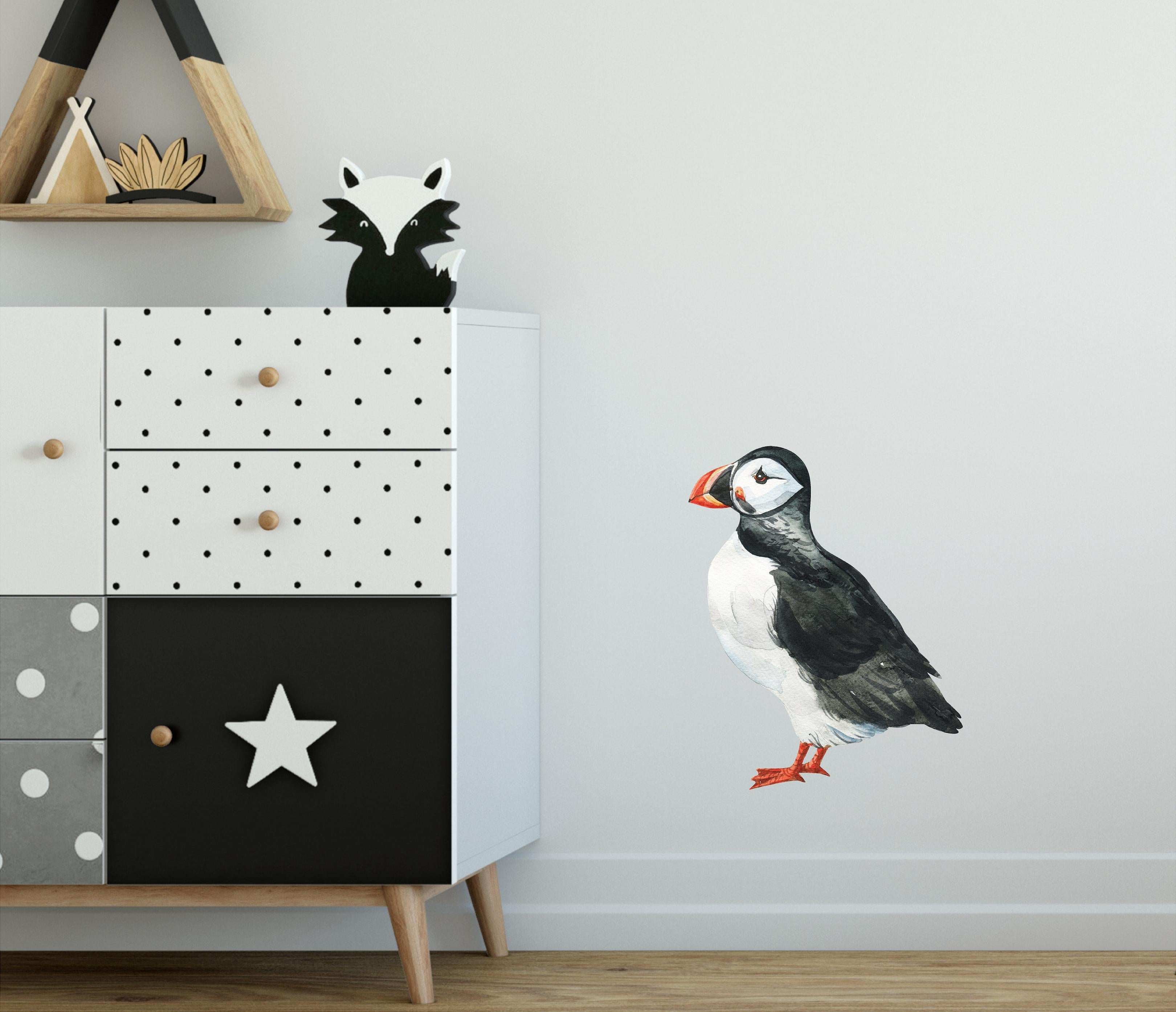 Puffin Bird Wall Decal Removable Fabric Wall Sticker | DecalBaby