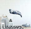 Watercolor Ribbon Seal Wall Decal Arctic Sea Animal Seal Pacific Ocean Striped Seal Wall Sticker | DecalBaby