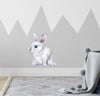 Load image into Gallery viewer, White Bunny Rabbit Wall Decal Woodland Forest Animal Fabric Wall Sticker | DecalBaby
