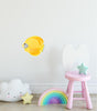 Yellow Butterflyfish #2 Wall Decal Watercolor Tropical Exotic Fish Fabric Wall Sticker | DecalBaby