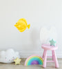 Load image into Gallery viewer, Yellow Tang Fish Wall Decal Watercolor Tropical Exotic Marine Fish Wall Sticker | DecalBaby