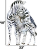 Mother Zebra & Baby Wall Decal African Safari Animal Removable Fabric Wall Sticker | DecalBaby