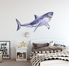 Watercolor Shark Wall Decal Removable Under the Sea Animal Fabric Vinyl Wall Sticker | DecalBaby
