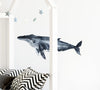 Load image into Gallery viewer, Humpback Whale #5 Wall Decal Removable Fabric Vinyl Watercolor Sea Animal Wall Sticker | DecalBaby