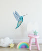 Load image into Gallery viewer, Hummingbird Wall Decal Watercolor Bird Wall Sticker Removable Fabric Vinyl Wall Art Decor | DecalBaby