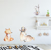Load image into Gallery viewer, Woodland Forest Animals Wall Decal Set Removable Fabric Vinyl Wall Stickers Nursery Decor