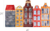 Watercolor Houses #1 Wall Decal European Town House Scandinavian Removable Fabric Vinyl Wall Stickers Playroom Wall Art
