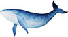Load image into Gallery viewer, Watercolor Blue Whale Wall Decal Removable Sea Animal Fabric Vinyl Wall Sticker