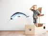 Load image into Gallery viewer, Watercolor Narwhal Wall Decal Blue Sea Unicorn Removable Fabric Vinyl Wall Sticker
