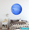 Planet Neptune Wall Decal Removable Watercolor Solar System Planets Space Fabric Vinyl Wall Sticker Boys Nursery