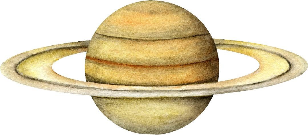Planet Saturn Wall Decal Watercolor Solar System Space Fabric Vinyl Wall Sticker