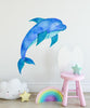 Baby Dolphin Watercolor Wall Decal Removable Fabric Vinyl Cute Sea Animal Wall Sticker
