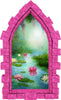 3D Castle Window Water Lily Fantasy River Wall Decal Removable Fabric Vinyl Wall Sticker