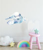Watercolor Beluga Whale #2 Wall Decal Sea Animal Removable Fabric Vinyl Wall Sticker