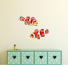 Load image into Gallery viewer, Watercolor Clownfish Set Wall Decal Removable Fabric Vinyl Nemo Fish Under The Sea Wall Sticker