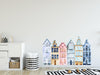 Load image into Gallery viewer, Watercolor Houses #3 Wall Decal European Cute Houses Scandinavian Removable Fabric Vinyl Wall Stickers Playroom Wall Art