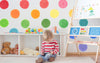 Load image into Gallery viewer, LARGE Watercolor Rainbow Dots Wall Decal Set • 36 Dots • Removable Fabric Wall Stickers • Colors of the Rainbow Collection