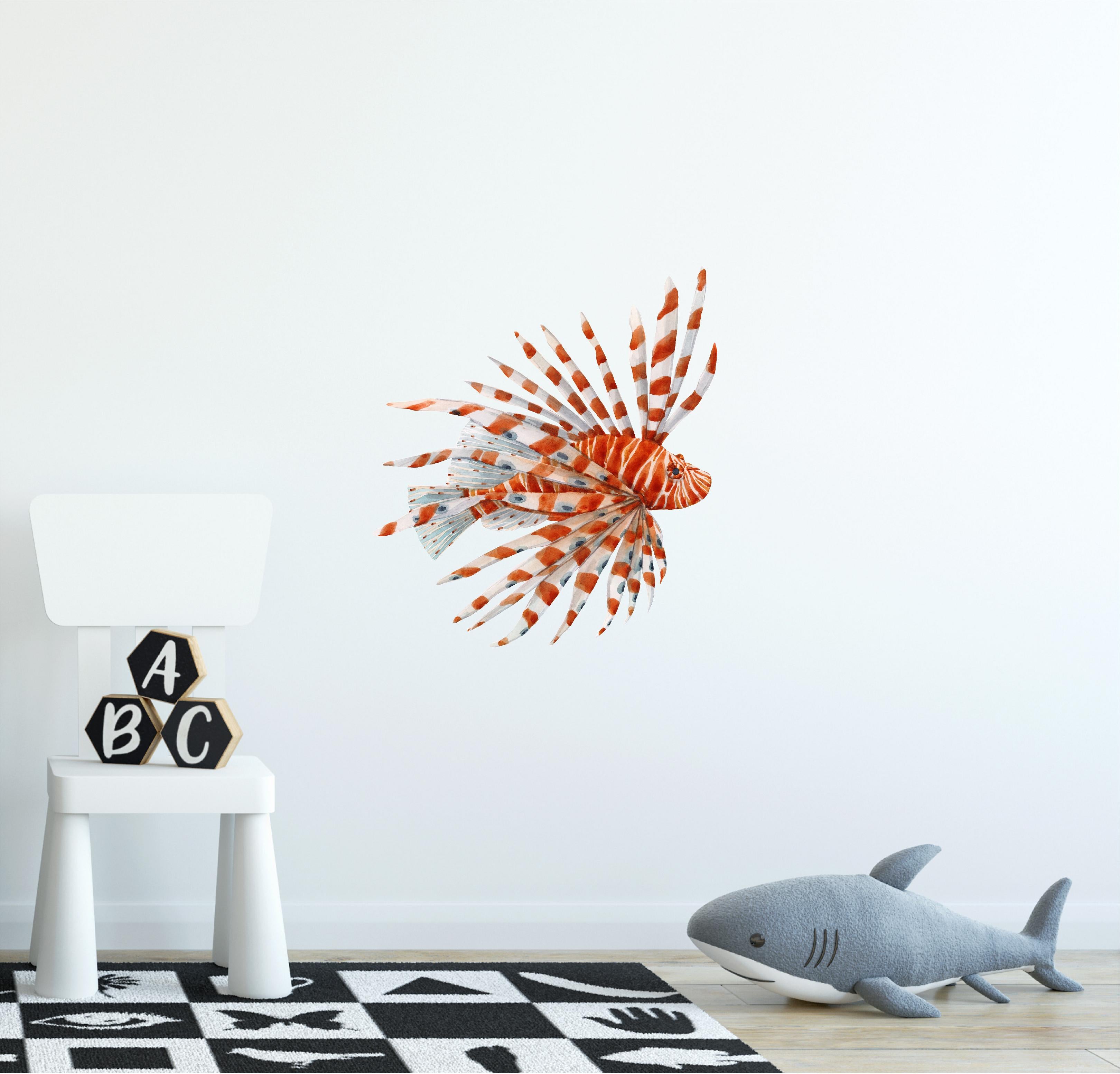 Exotic Lionfish #4 Fish Wall Decal Tropical Fish Ocean Removable Fabric Wall Sticker | DecalBaby