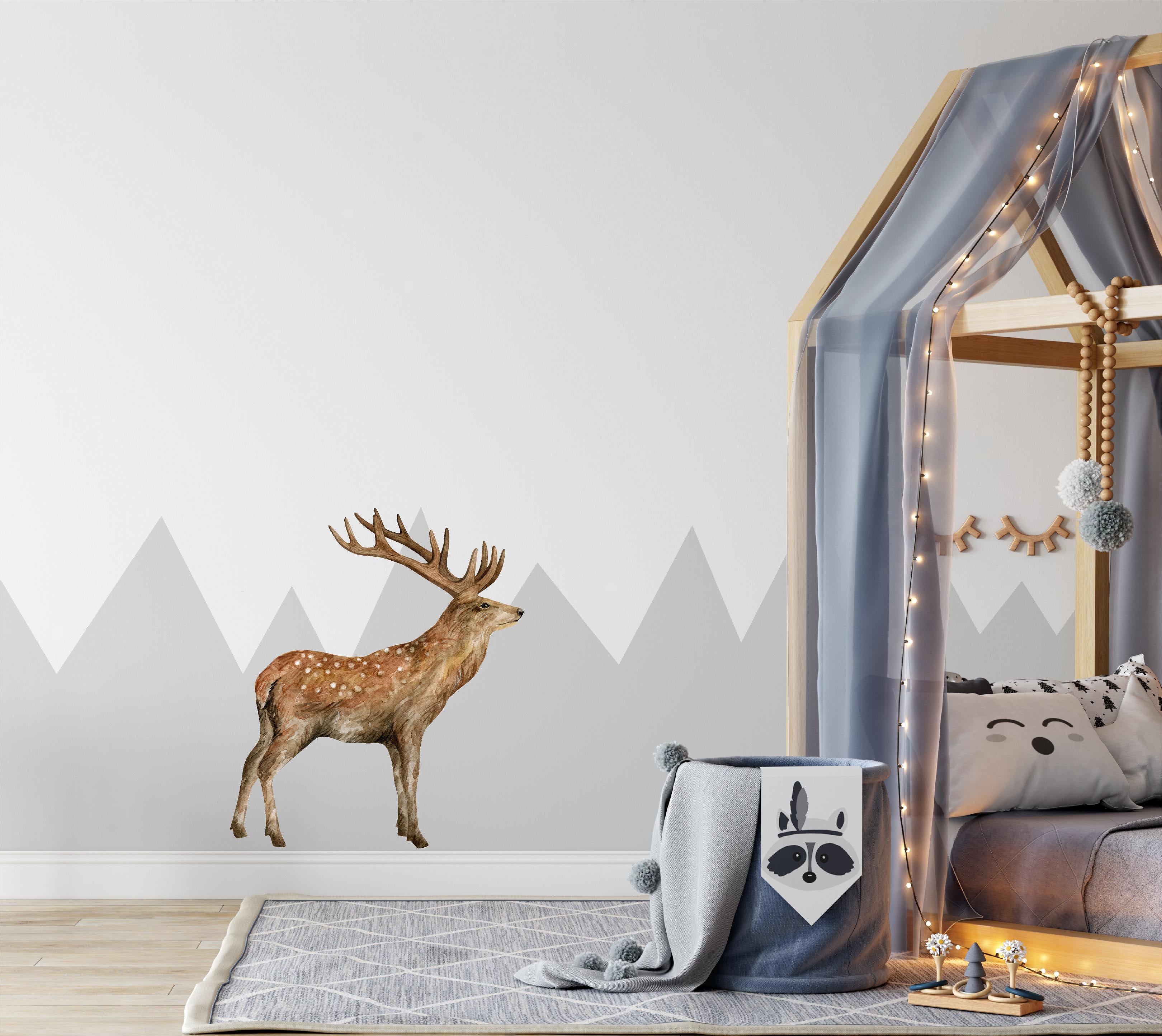 Spotted Deer Wall Decal Woodland Forest Animal Fabric Wall Sticker | DecalBaby